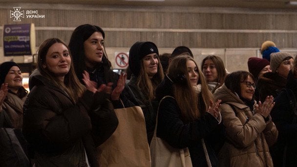 Оркестр ДСНС привітав киян з Різдвом / © ДСНС