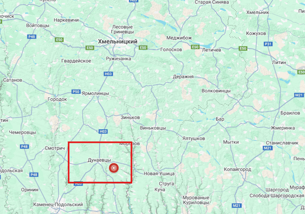 Підземні поштовхи на Хмельниччині зранку 15 грудня. Фото: Головний центр спеціального контролю.