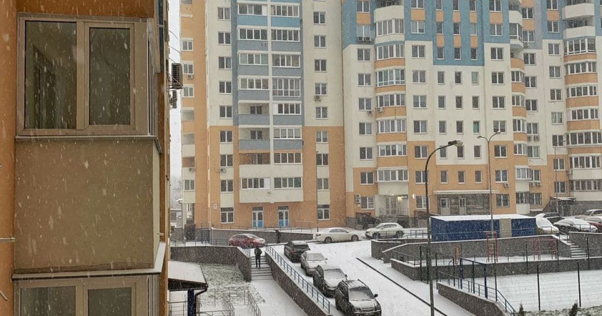 Снег в Подольском районе / © ТСН.ua