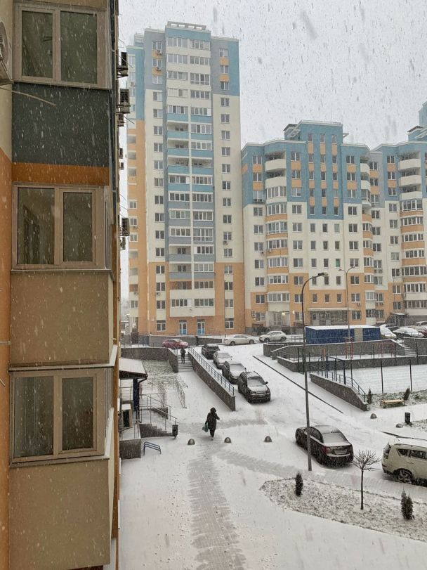 Снег в Подольском районе / © ТСН.ua
