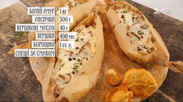 Рыба с лисичками - рецепты Сеничкина