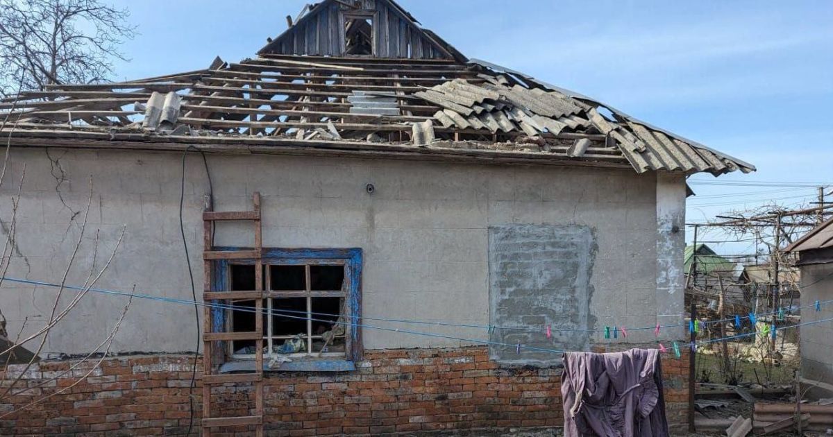 Разрушение в результате обстрела Запорожской области/Фото: Телеграм-канал Ивана Федорова