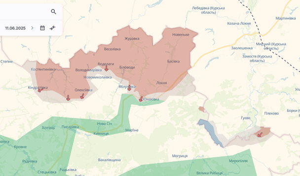 Наступление РФ на Сумщине / © Deepstatemap