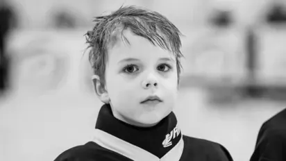 Дев’ятирічний Гордій / Фото: Федерація хокею України/Facebook