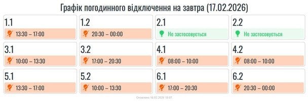 Графік відключення світла в Івано-Франківській області