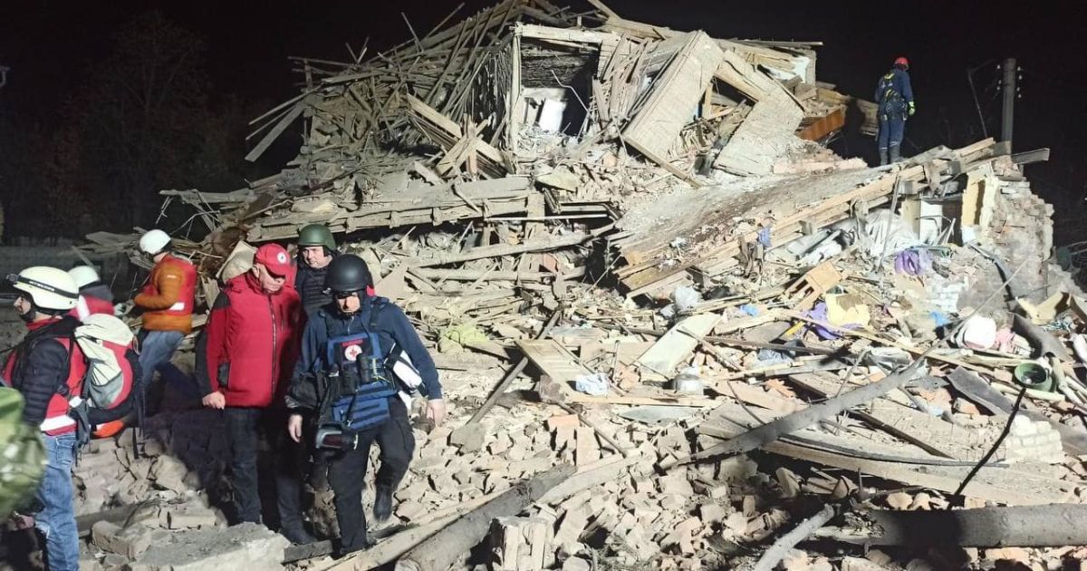 Ракетный удар по Харькову/Фото: МВД