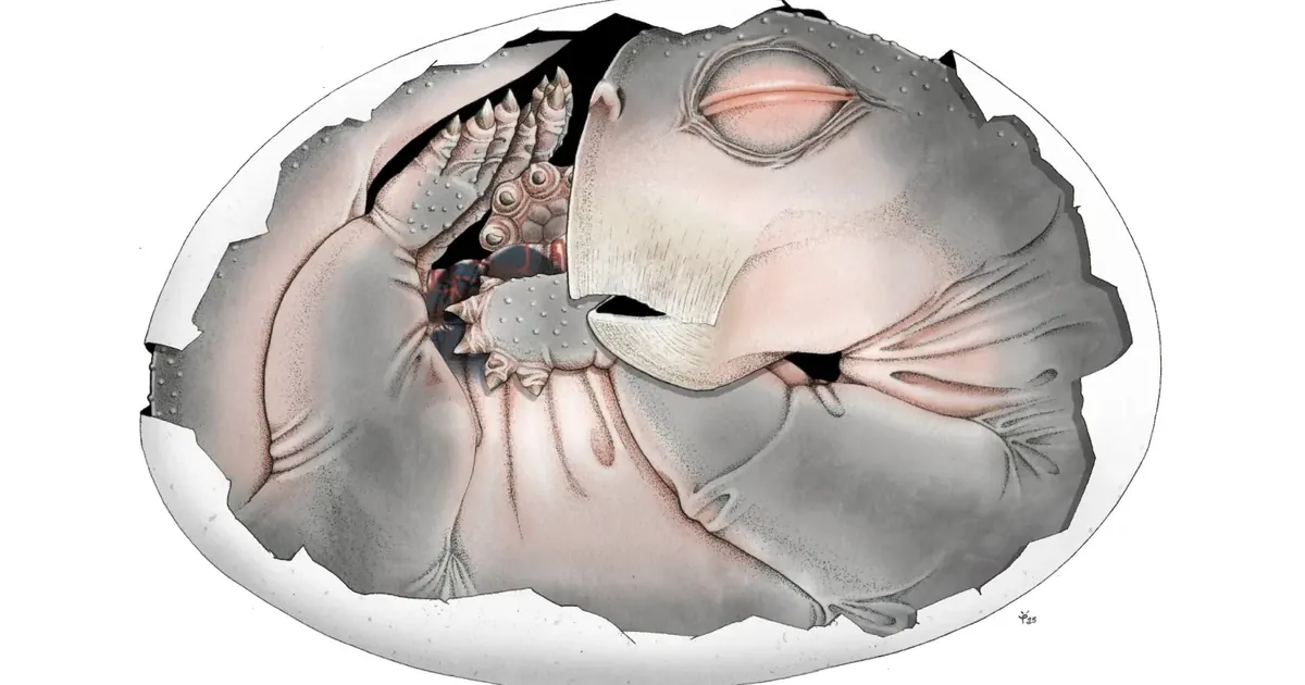 Реконструкція ембріона лістрозавра. Авторство: Жульєн Бенуа та Софі Врар