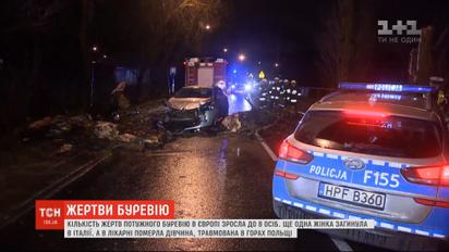 До восьми зросла кількість жертв потужного буревію в Європі