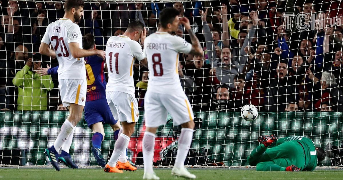 Два автогола позволили "Барселоне" разгромить "Рому" в четвертьфинале Лиги чемпионов