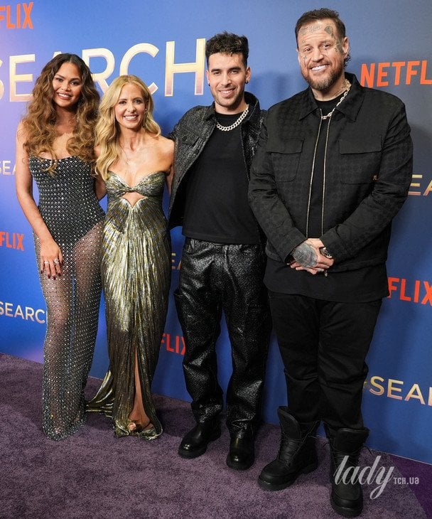 Крисси Тейген, Сара Мишель Геллар, Джелли Ролл и победитель шоу TJ Salta / © Associated Press