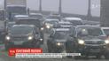 Київ пережив транспортний колапс через сильний снігопад