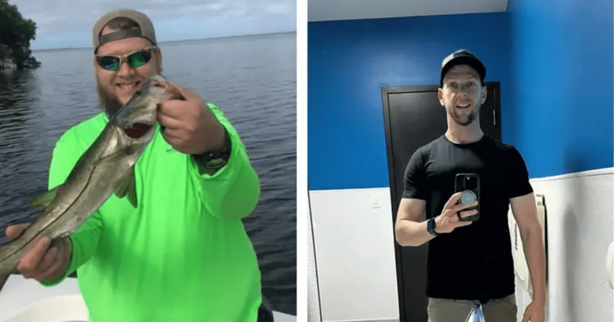 Патрік Енслі до та після дієти хижака