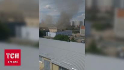 В Киеве на улице Куреневской горят ангары