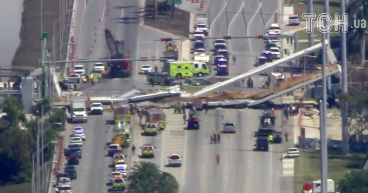 В Майами под обломками моста могут быть тела людей