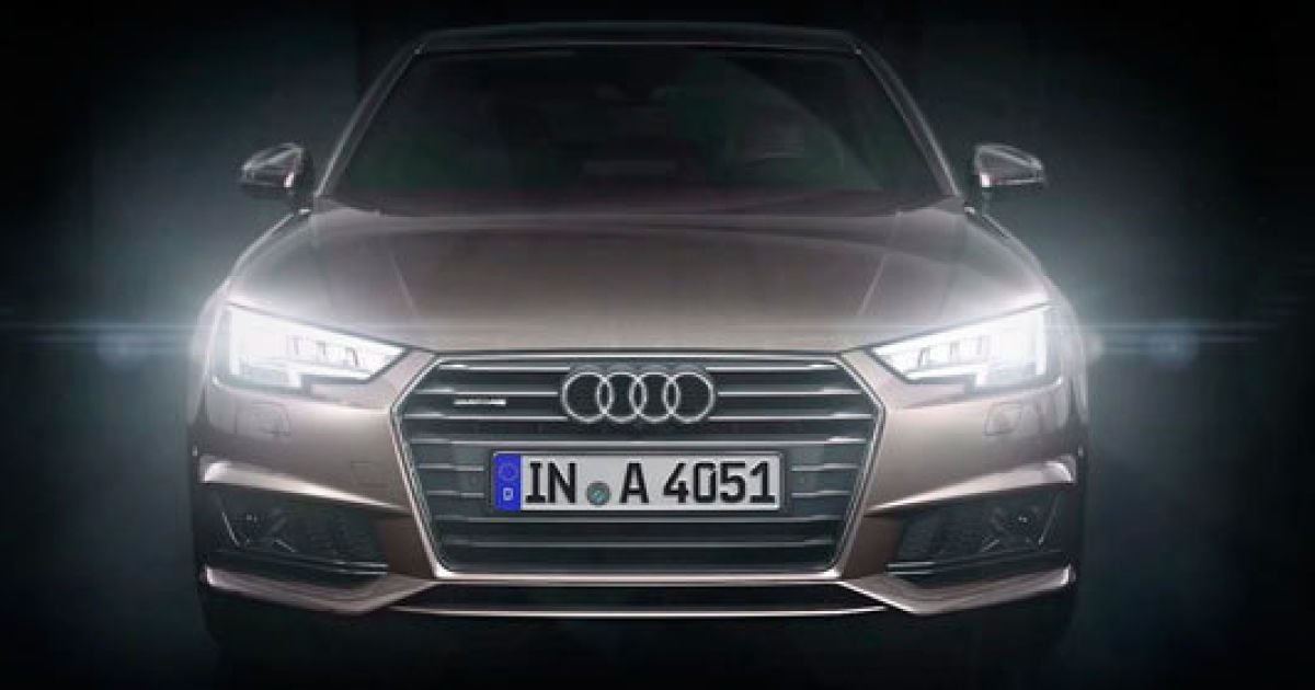 Audi показала светодиодные фары новой A4 (видео)