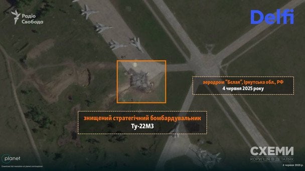 Знищений стратегічний бомбардувальник Ту-22М3 / © "Схеми"