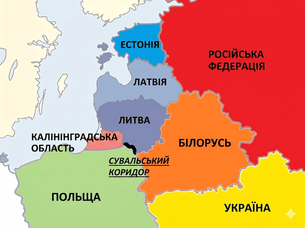Сувальський коридор — найкоротший транспортний шлях між Білоруссю та російським ексклавом — Калінінградською областю.