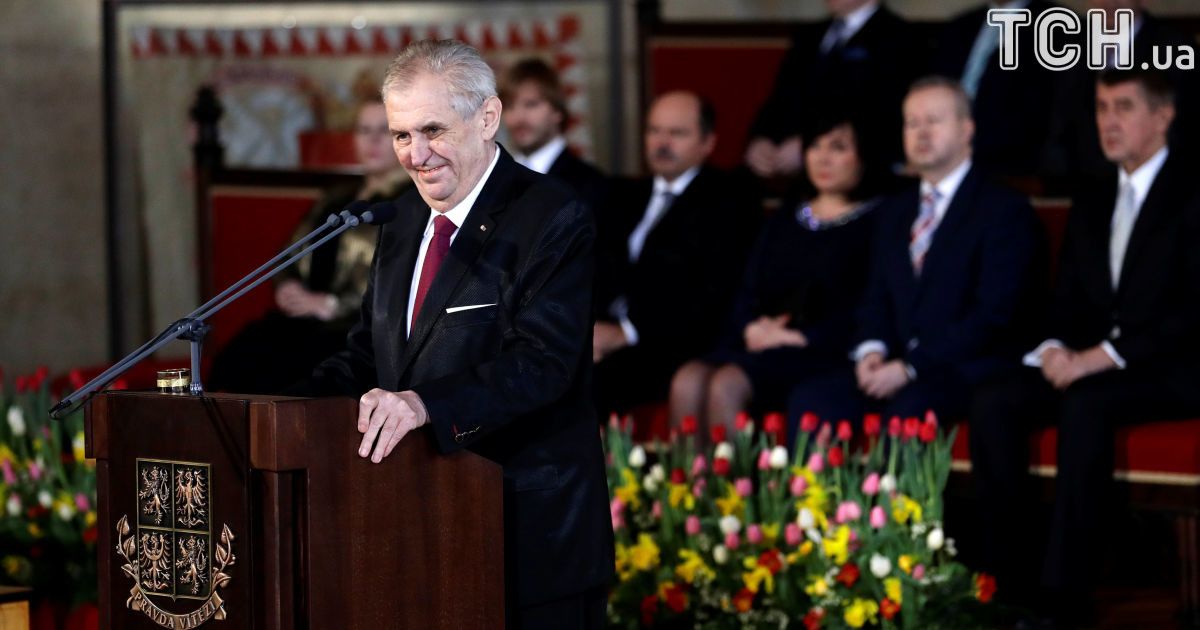 Милош Земан во время инаугурации. Архивное фото