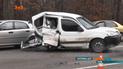 На Новоирпинськой трассе в одном автозамесе оказались сразу три автомобиля