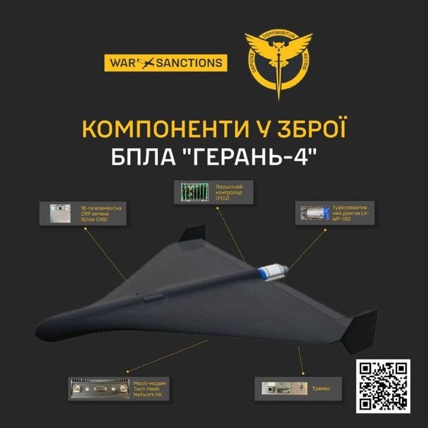 Російський реактивний дрон «Герань-4» / © Головне управління розвідки Міністерства оборони України