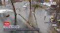 Утки на тротуарах: в Днепре озеро в городском детском парке вышло из берегов
