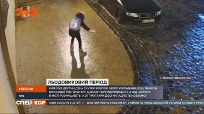Каталися на ковзанах та грали у хокей: як розважалися жителі столиці під час ожеледиці