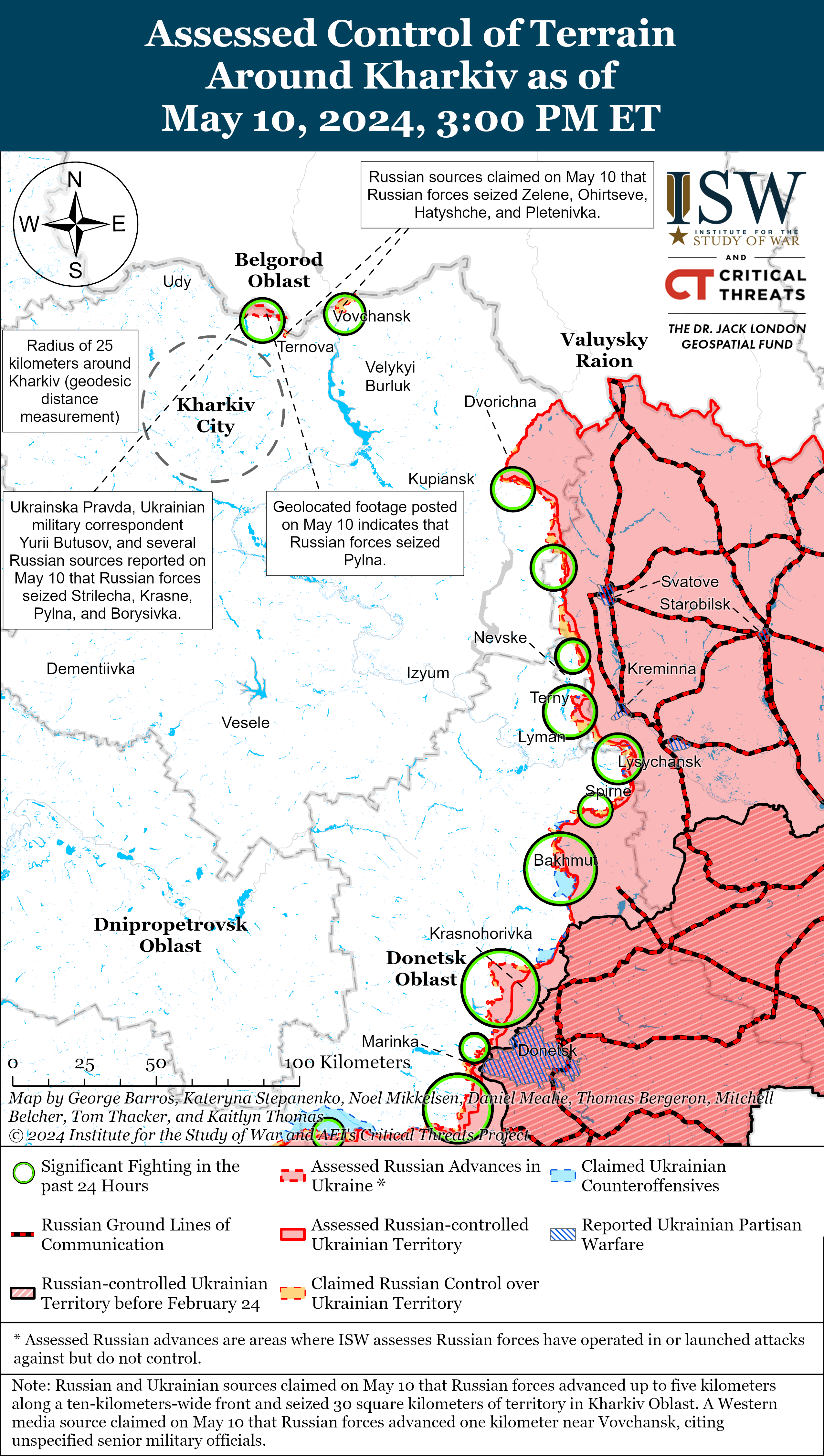 La situazione vicino a Kharkiv. Mappa dell'ISW. /©