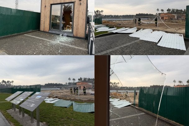 Российский дрон повредил объекты Национального военного мемориального кладбища Киевской области / © соцмережі