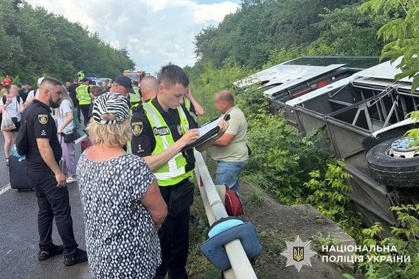 ДТП з автобусом / © Національна поліція Хмельницької області