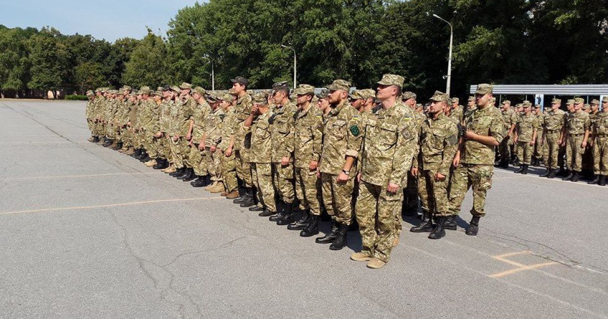В Василькове встретили бойцов сводного отряда Воздушных сил