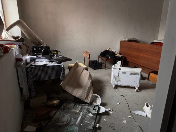 Разрушение в селе Подборцы, возле Винников, во Львовской области.