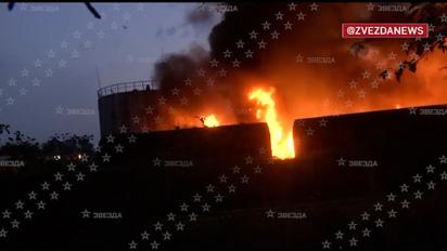 В оккупированном Шахтерске вспыхнула нефтебаза
