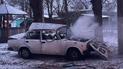 Враг атаковал дронами автомобиль офицеров полиции Фото: полиция Cумской области.