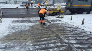 Снігопад у Києві_1 / © Комунальна корпорація "Київавтодор"