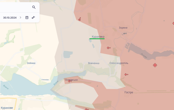 Курахівка на карті / © Deepstatemap