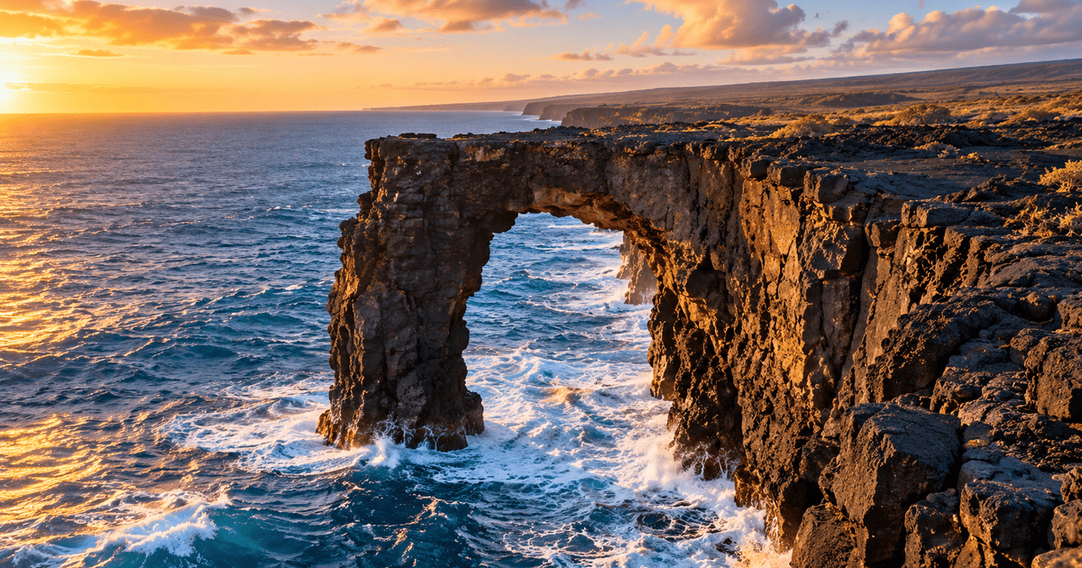Арка Hōlei Sea Arch на Гаваях