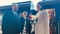 На вокзалі у Києві Світлану Тихановську зустрічав посол із особливих доручень МЗС України Ярослав Чорногор. 25 травня 2026 року. Фото: «Дзеркало»