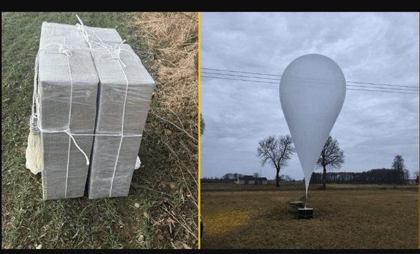 В Польше найдено пять воздушных шаров с контрабандой / © rmf24.pl