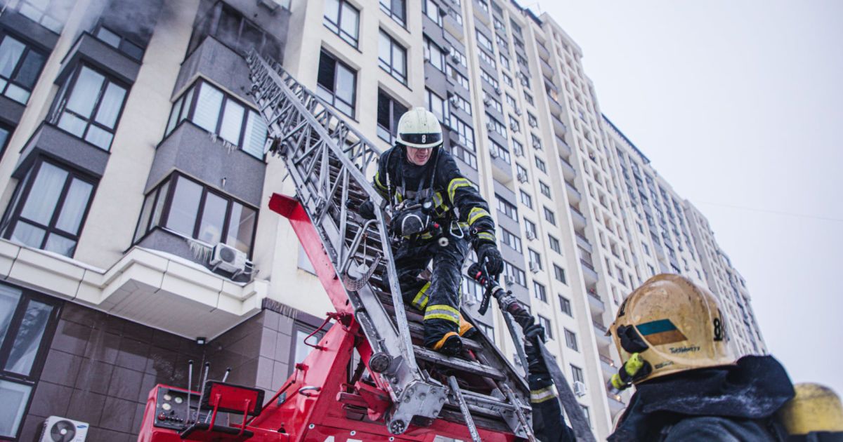 пожежа 13 лютого у Києві_3 / © ГУ ДСНС у Києві
