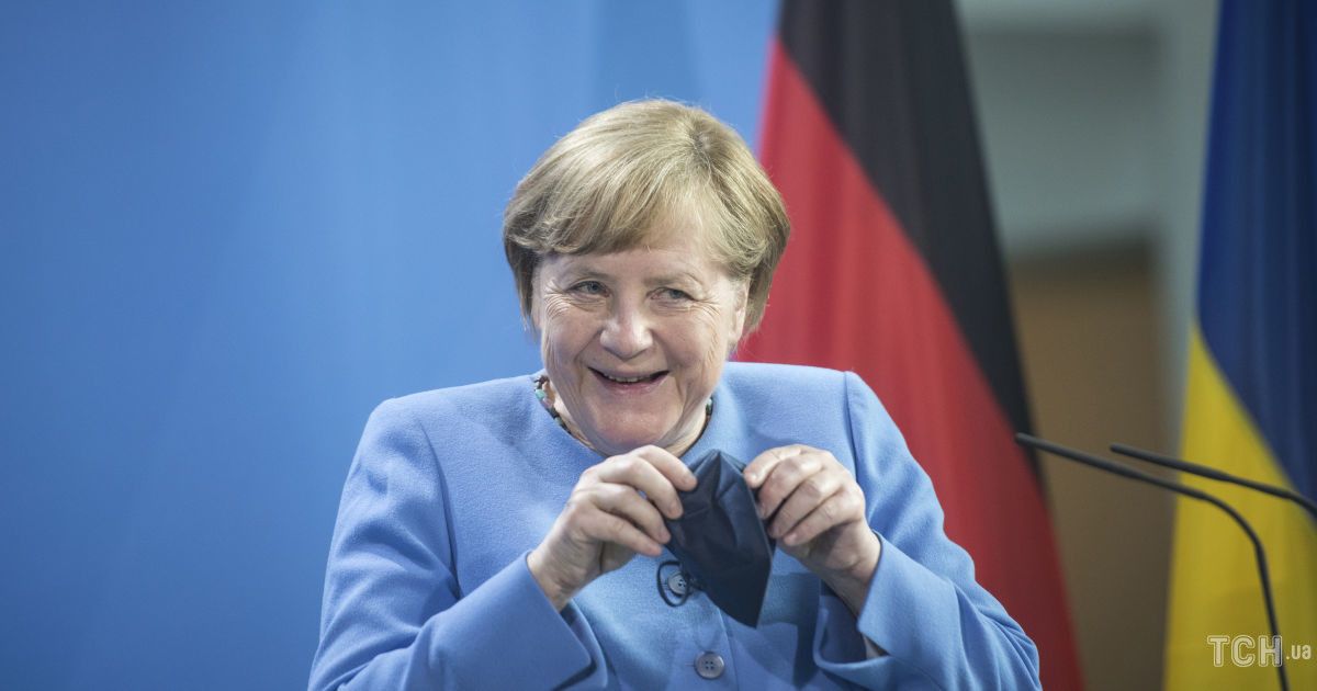 Ангела Меркель и Владимир Зеленский