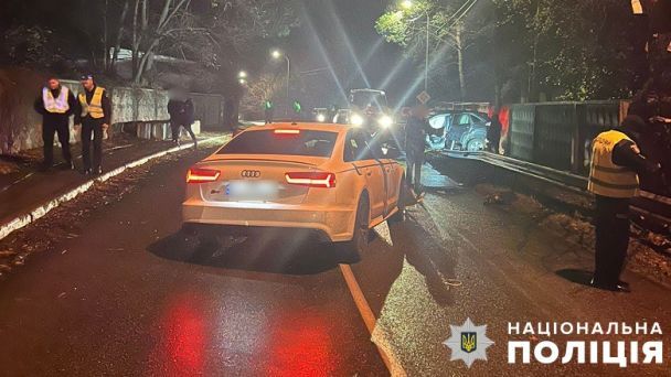 Смертельна ДТП у Голосіївському районі. Фото: ГУ Нацполіції у Києві