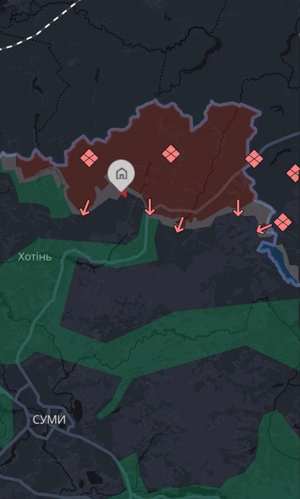Окупанти намагалися зайти в тил ЗСУ на Сумщині через труби. / © Telegram/Андрій Цаплієнко