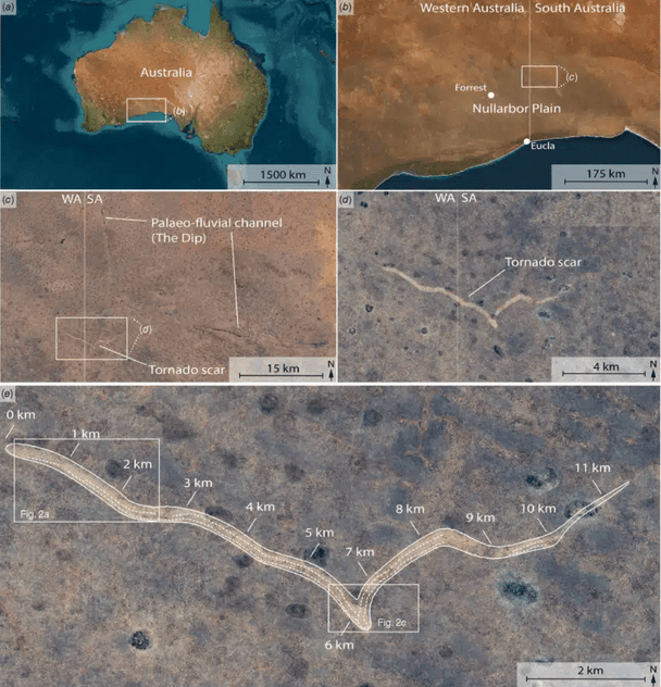 Точне місцерозташування загадкового ерозійного рубця / © The Daily Galaxy