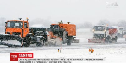 В столице снегопады вызвали девятибалльные пробки