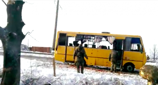 Розстріляний автобус / © YouTube
