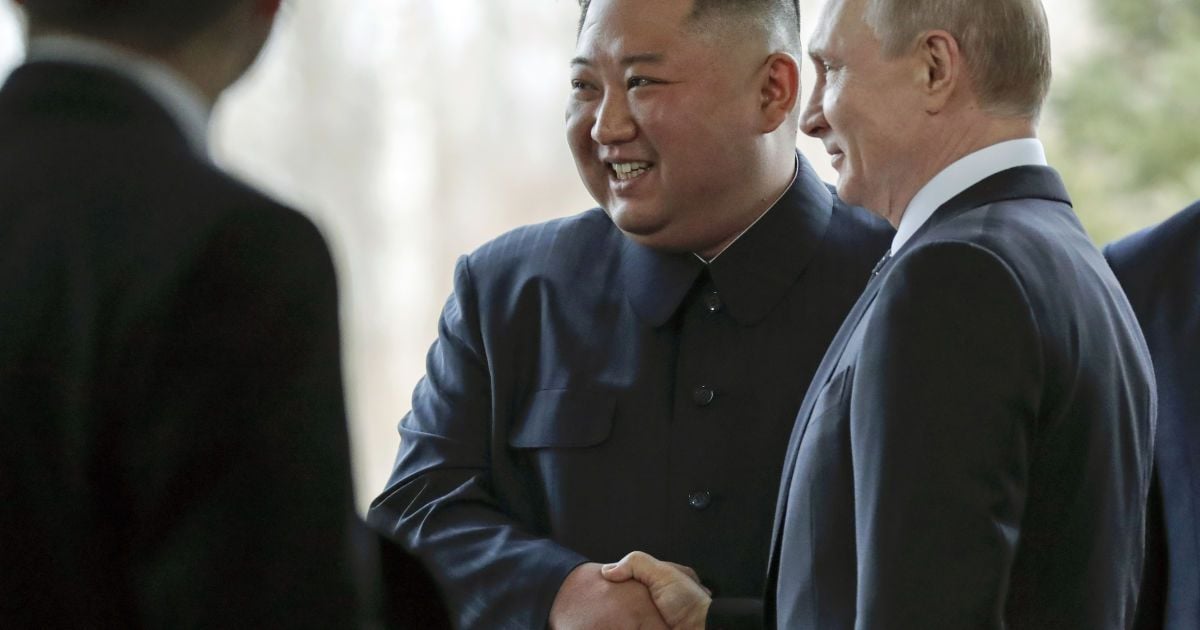 Ким Чен Ын и Владимир Путин/Associated Press