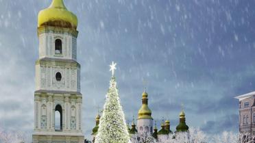 Проект різдявяно-новогоднего городка на Софийской площади в Киеве / © Folk Ukraine / Facebook