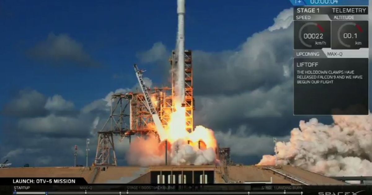 SpaceX запустила на орбиту секретный военный космический самолет