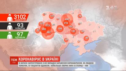 По состоянию на утро 13 апреля в Украине более 3 тысячи инфицированных коронавирусом - МОЗ
