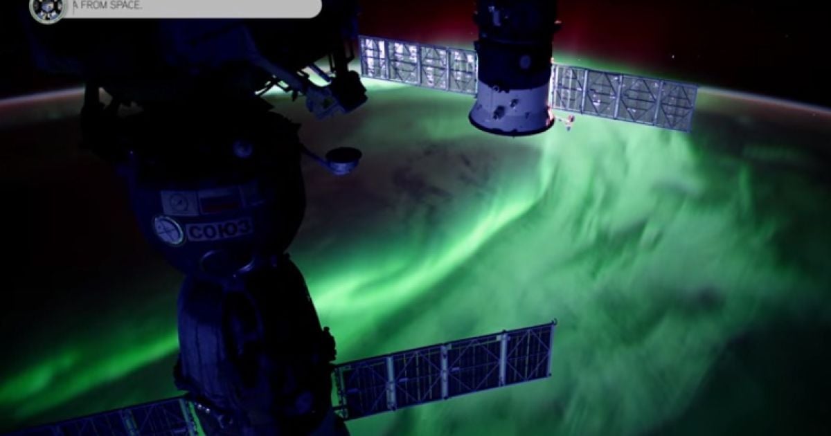 NASA показало завораживающее видео, как полярное сияние выглядит из космоса